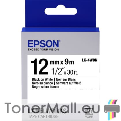 Epson Label Cartridge Standard Black/White LK-4WBN C53S654021