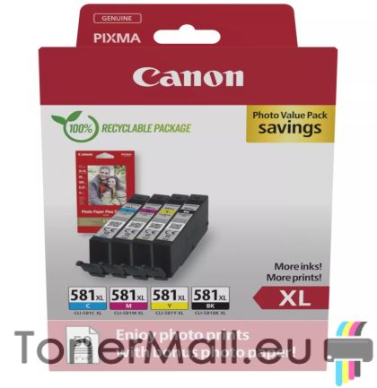 Комплект 4бр. мастилени касети Canon CLI-581XL Photo Value Pack 2052C006AA