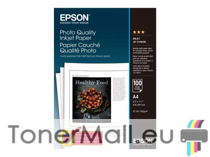 Фотохартия EPSON C13S041061 Photo Quality Ink Jet Paper, A4, 102 g/m2, 100 sht