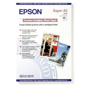 Фотохартия EPSON C13S041328 Premium Semigloss Photo Paper, DIN A3+, 251g/m2 (20 sheets)