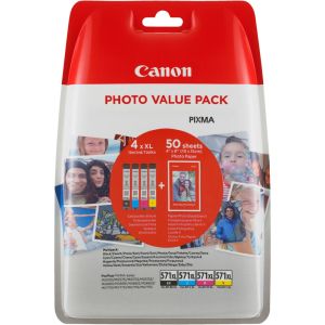 Комплект 4 бр. мастилени касети Canon CLI-571XL Cyan/Magenta/Yellow/Black