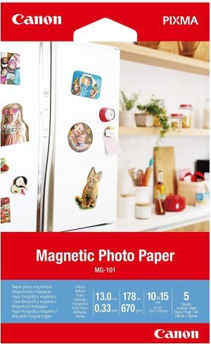 Магнитна фотохартия Canon Magnetic Photo Paper MG-101, 10x15 cm, 5 sheets (3634C002AA)