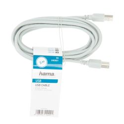 Кабел за принтер HAMA USB-A към USB-B, 3m.