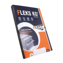 Етикети Fleks Ko бели, прави ъгли, 210x297 mm А4, 100 л., 1 етикет / лист, рязан гръб