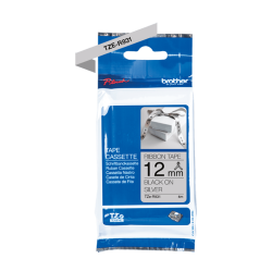 Tape Black on Silver Brother TZE-R931