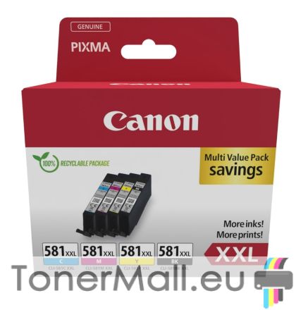 Комплект 4бр. мастилени касети Canon CLI-581XXL Multi Pack 1998C007AA