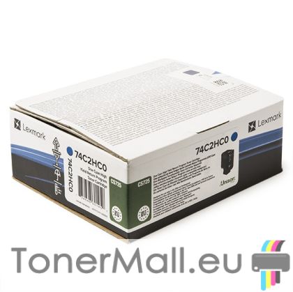 Оригинална тонер касета LEXMARK 74C2HC0 Cyan