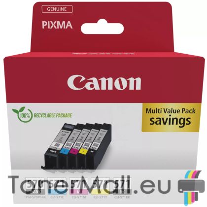 Комплект 5бр. мастилени касети Canon PGI-570 PGBK / CLI-571 C/M/Y/BK Multi-Pack (0372C006AA)