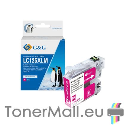 Съвместима мастилена касета BROTHER LC125XLM Magenta