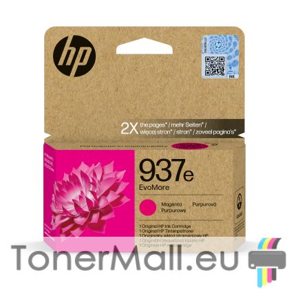Мастилена касета HP 937e EvoMore Magenta, 4S6W7NE