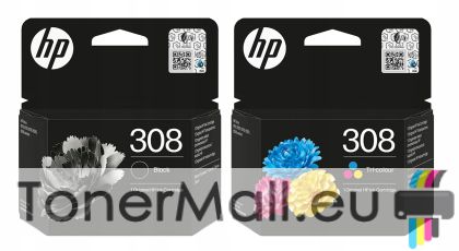 Комплект 2 мастилени касети HP 308 Black / Tri-Color