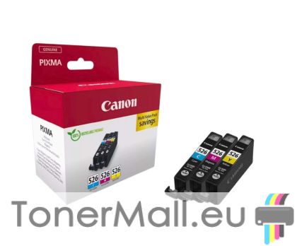 Комплект цветни мастилени касети Canon CLI-526 C/M/Y Pack (4541B018AA)