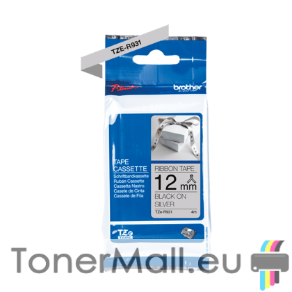 Tape Black on Silver Brother TZE-R931