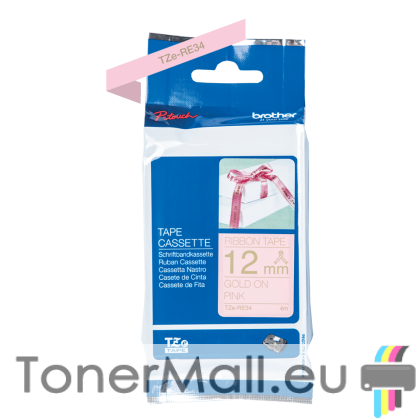 Tape Gold on Pink Brother TZE-RE34