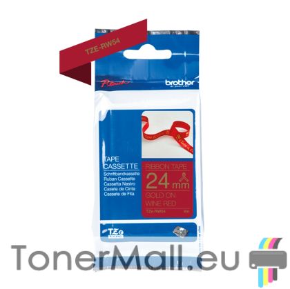 Tape Gold on Wine Red Brother TZE-RW54