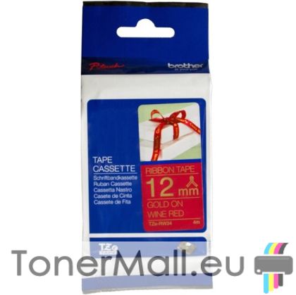 Tape Gold on Wine Red Brother TZE-RW34