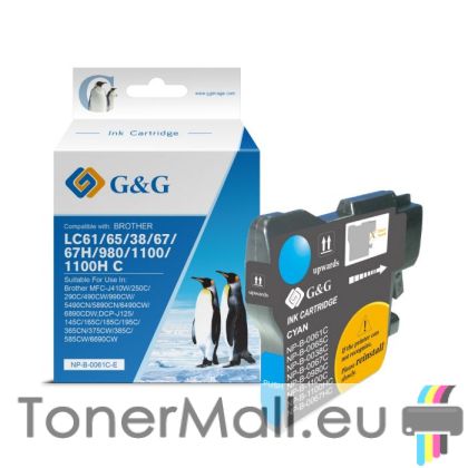 Съвместима мастилена касета Brother LC980C, LC1100C Cyan