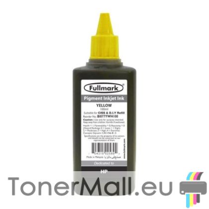 Универсално пигментно мастило за мастилени касети,100 мл, Yellow