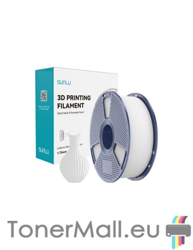 PLA филамент Sunlu PLA Classic, 1.75 mm, 1.0 kg, White