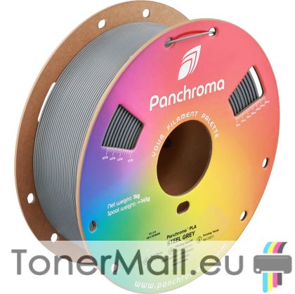 PLA филамент Polymaker Panchroma™ Basic PLA, 1.75 mm, 1.0 kg, Steel Grey