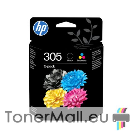 Комплект 2 бр. мастилени касети HP 305, 6ZD17AE, Black & Tri-Color