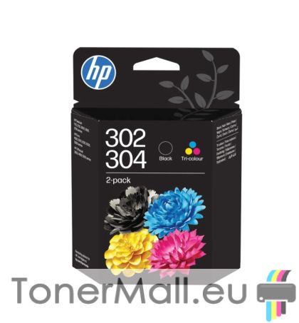 Комплект 2 бр. мастилени касети HP 302 / HP 304  (Black, Tri-Color), B82L1AE