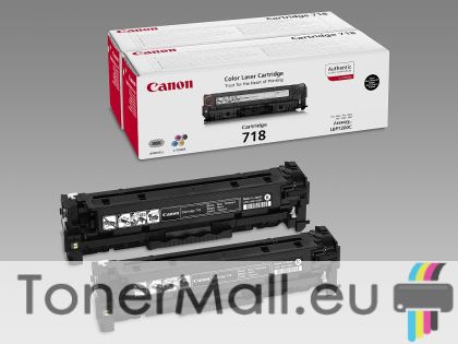 Тонер касета CANON Cartridge 718B (Black) 2 бр. комплект