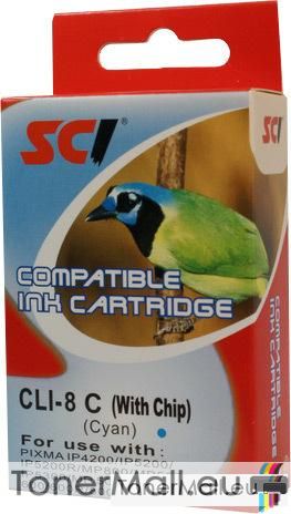 Съвместима мастилена касета Canon CLI-8C Cyan