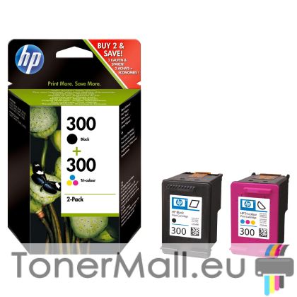 Комплект мастилени касети HP 300 Combo-pack (CN637EE) Black & Tri-Color