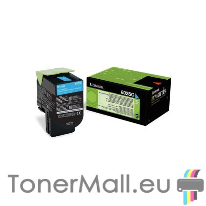 Тонер касета LEXMARK 802SC (Cyan)