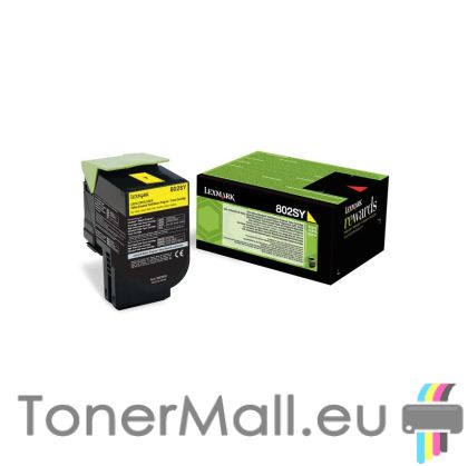 Тонер касета LEXMARK 802SY (Yellow)