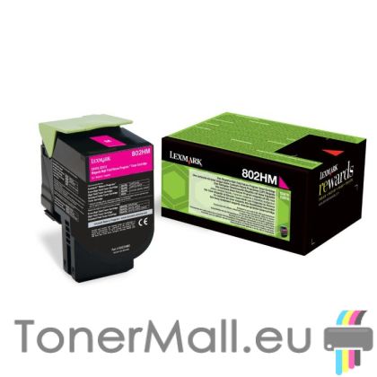 Оригинална тонер касета LEXMARK 802HМ (Magenta)