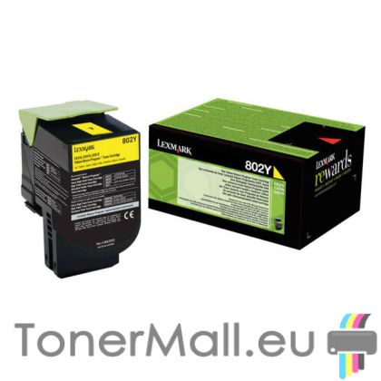 Тонер касета LEXMARK 80C20Y0 (Yellow)