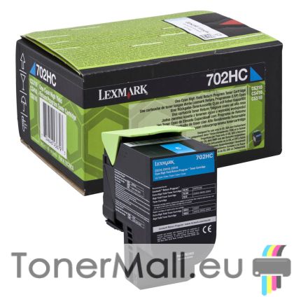 Тонер касета LEXMARK 70C2HC0 (Cyan)