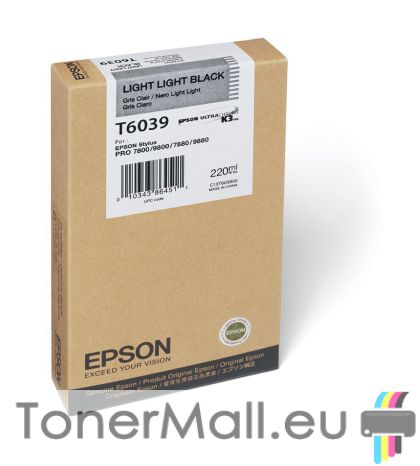Мастилена касета EPSON T6039 Light Light Black