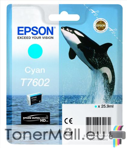 Мастилена касета EPSON T7602 Cyan