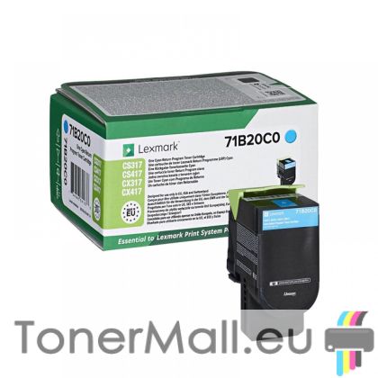 Тонер касета LEXMARK 71B20C0 (Cyan)