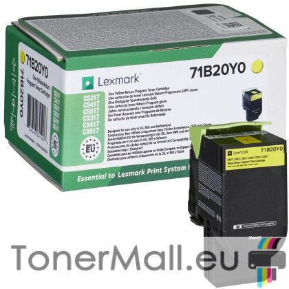 Тонер касета LEXMARK 71B20Y0 (Yellow)