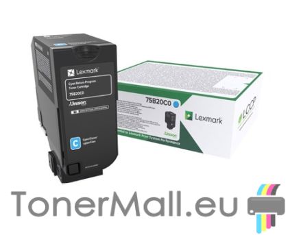 Тонер касета LEXMARK 75B20C0 Cyan