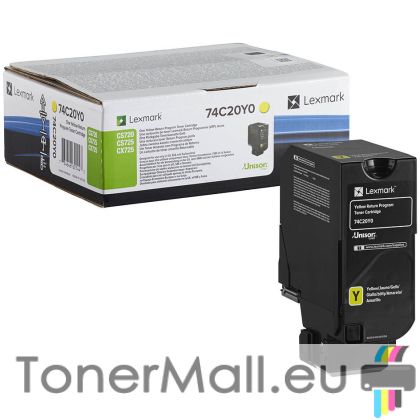 Оригинална тонер касета LEXMARK 74C20Y0 Yellow