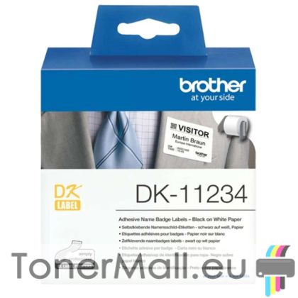 Adhesive Visitor Badge Label Roll Brother DK-11234