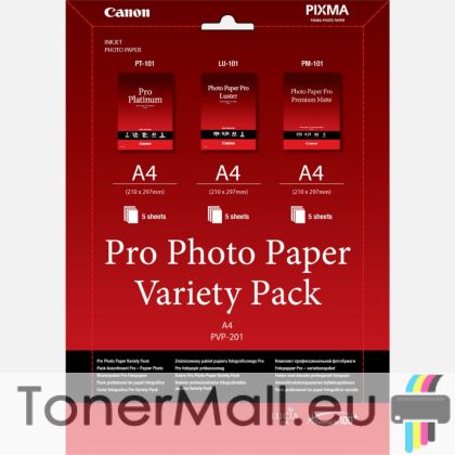 Фотохартия Canon Pro Photo Paper Variety Pack PVP-201, A4, 15 sheets, 6211B021AA