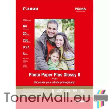 Фотохартия Canon Plus Glossy II PP-201, A4, 20 sheets, 2311B019BA