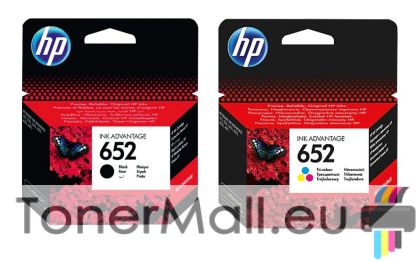 Комплект 2 мастилени касети HP 652 Black / Tri-Color