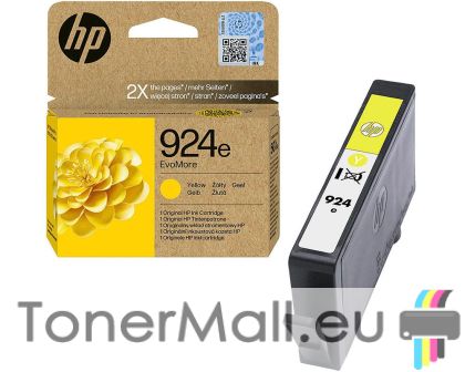 Мастилена касета HP 924e EvoMore Yellow, 4K0U9NE