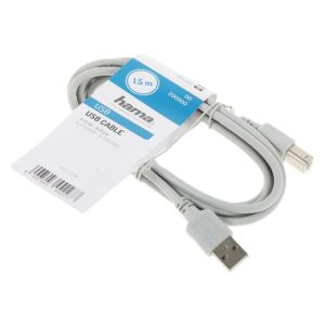 Кабел за принтер HAMA USB-A към USB-B, 1.5m.