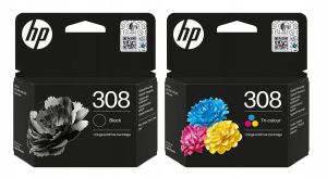 Комплект 2 мастилени касети HP 308 Black / Tri-Color