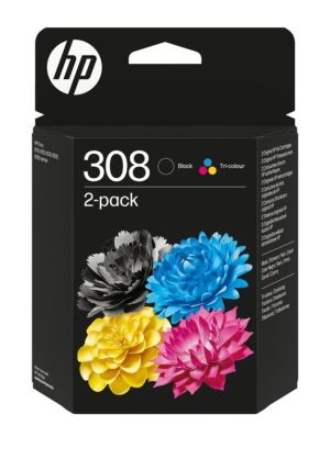 Комплект 2 мастилени касети HP 308 Black / Tri-Color, 6L6S6UE