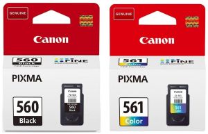 Комплект 2бр. мастилени касети Canon PG-560 Black / CL-561 Color