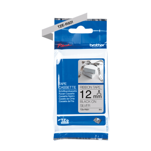 Tape Black on Silver Brother TZE-R931